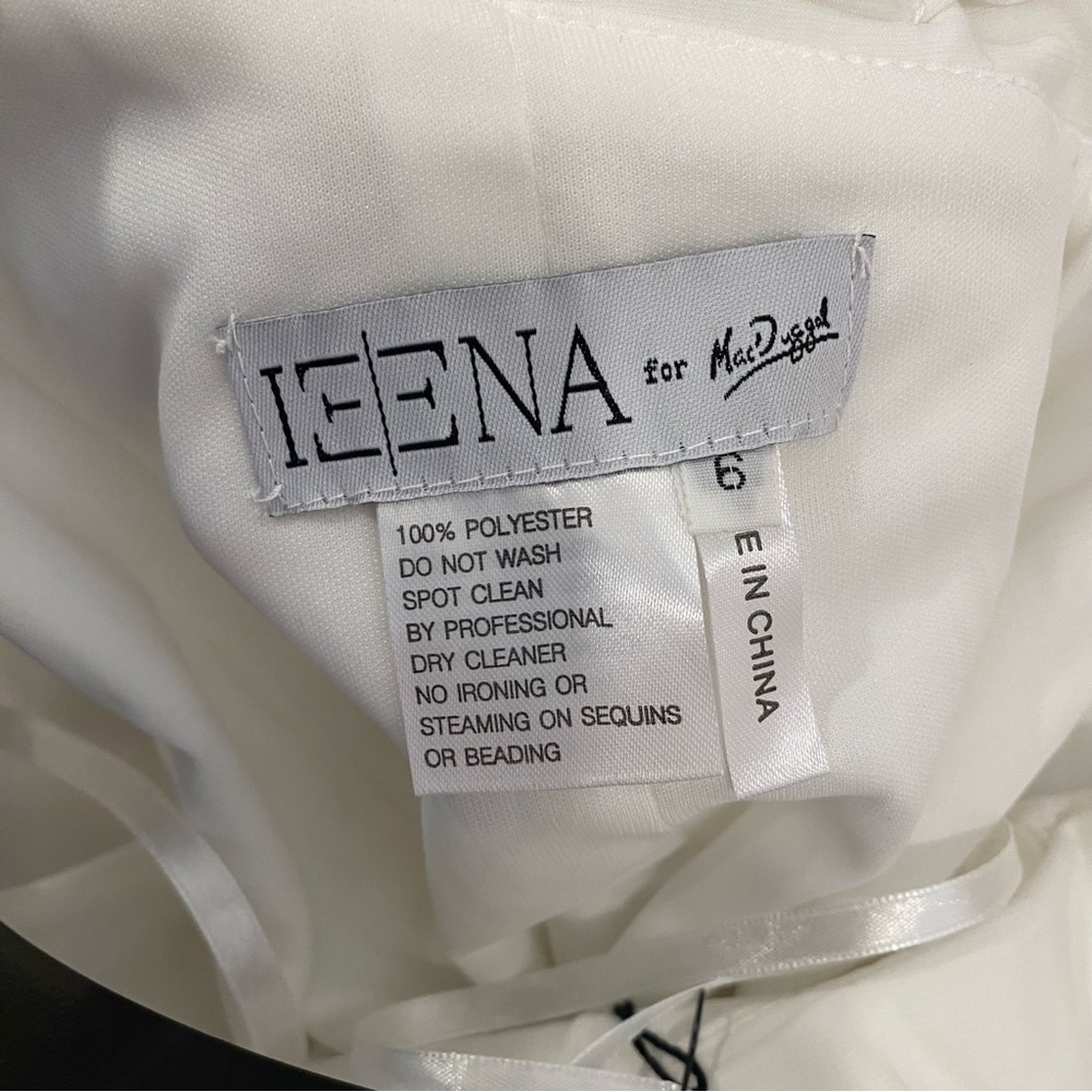 Mac Duggal 26517 One Shoulder Ruched Jersey Gown In White Size 6 - Picture 10 of 13